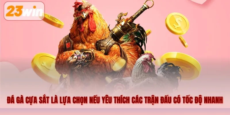 Đá gà cựa sắt là lựa chọn hàng đầu với người yêu thích các trận đấu có tốc độ nhanh