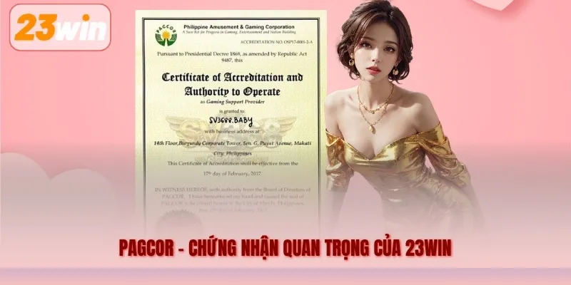 PAGCOR – Chứng nhận quan trọng của 23WIN